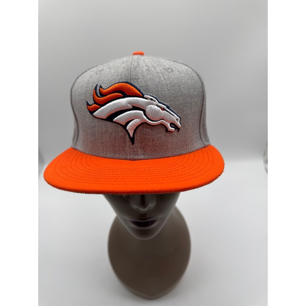 New Era 59fifty‎ Hat - Denver Broncos  - Med/ Large - Orange And Grey SnapBack